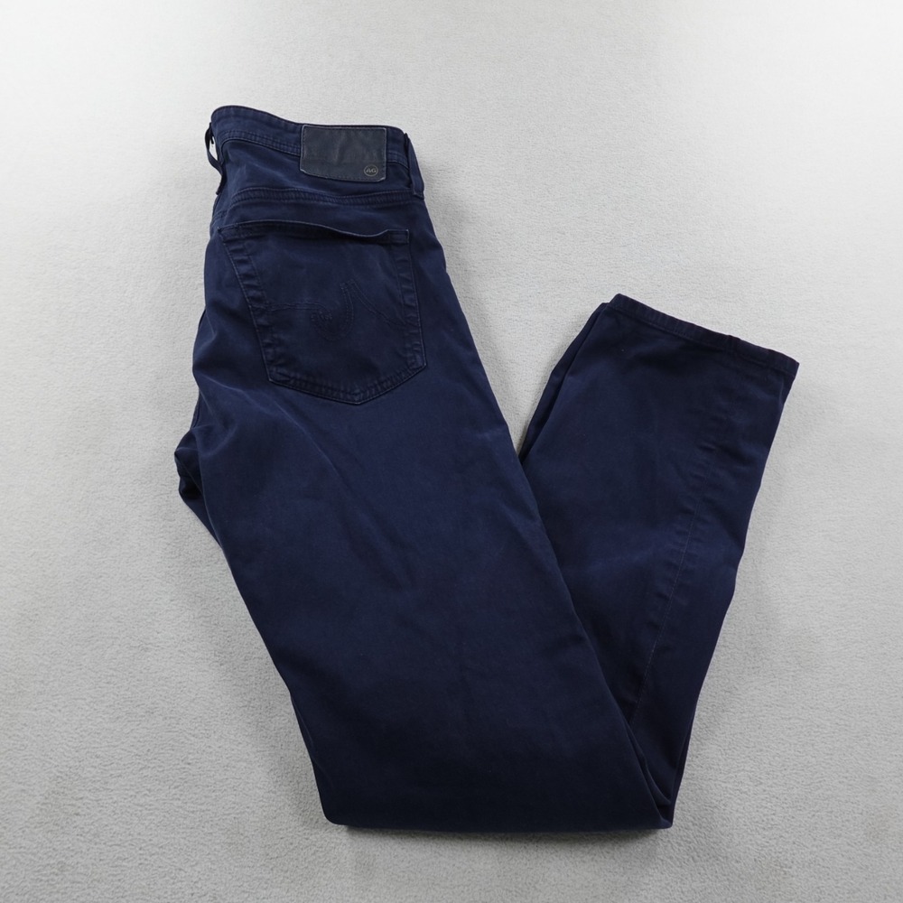 Adriano Goldschmied Everett Pants Mens 31 Navy Blue AG Slim Straight Chino